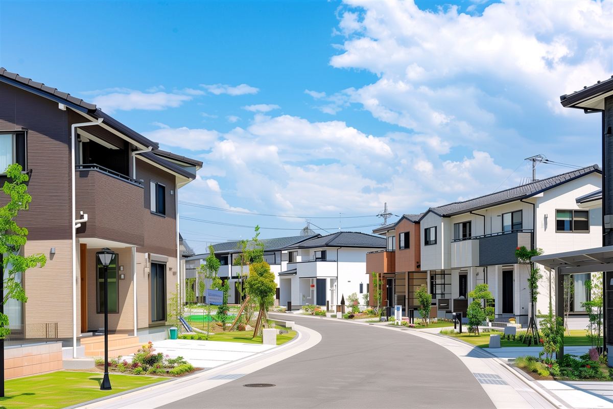 美しく整えられた住宅街の外構